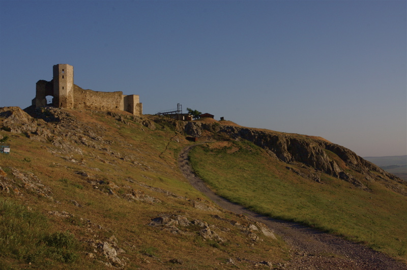 enisala fortress from the bottom of the hill