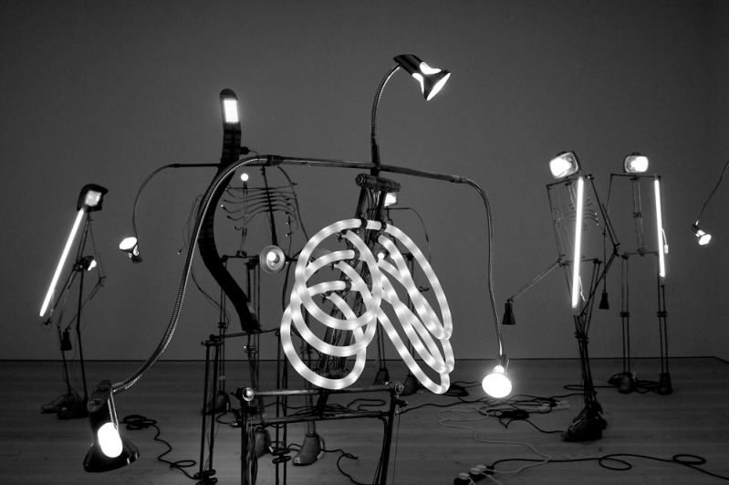 indian art at saatchi-gallery - bulbs, wires, sticks_1